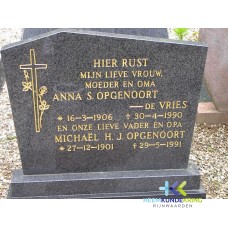Grafstenen kerkhof Herwen Coll. HKR (26) A.S.Opgenoort- de Vries & M.H.J. Opgenoort